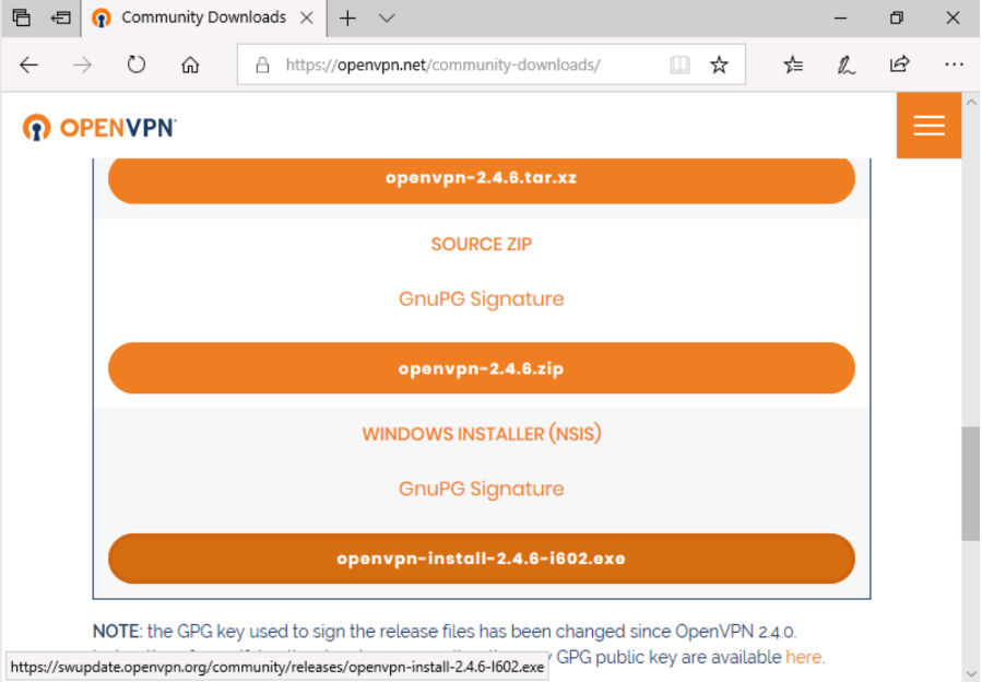 VPN setup